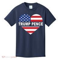 Love Trump Pence USA Heart Kids T-Shirt thumb 0
