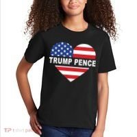 Love Trump Pence USA Heart Kids T-Shirt thumb 2