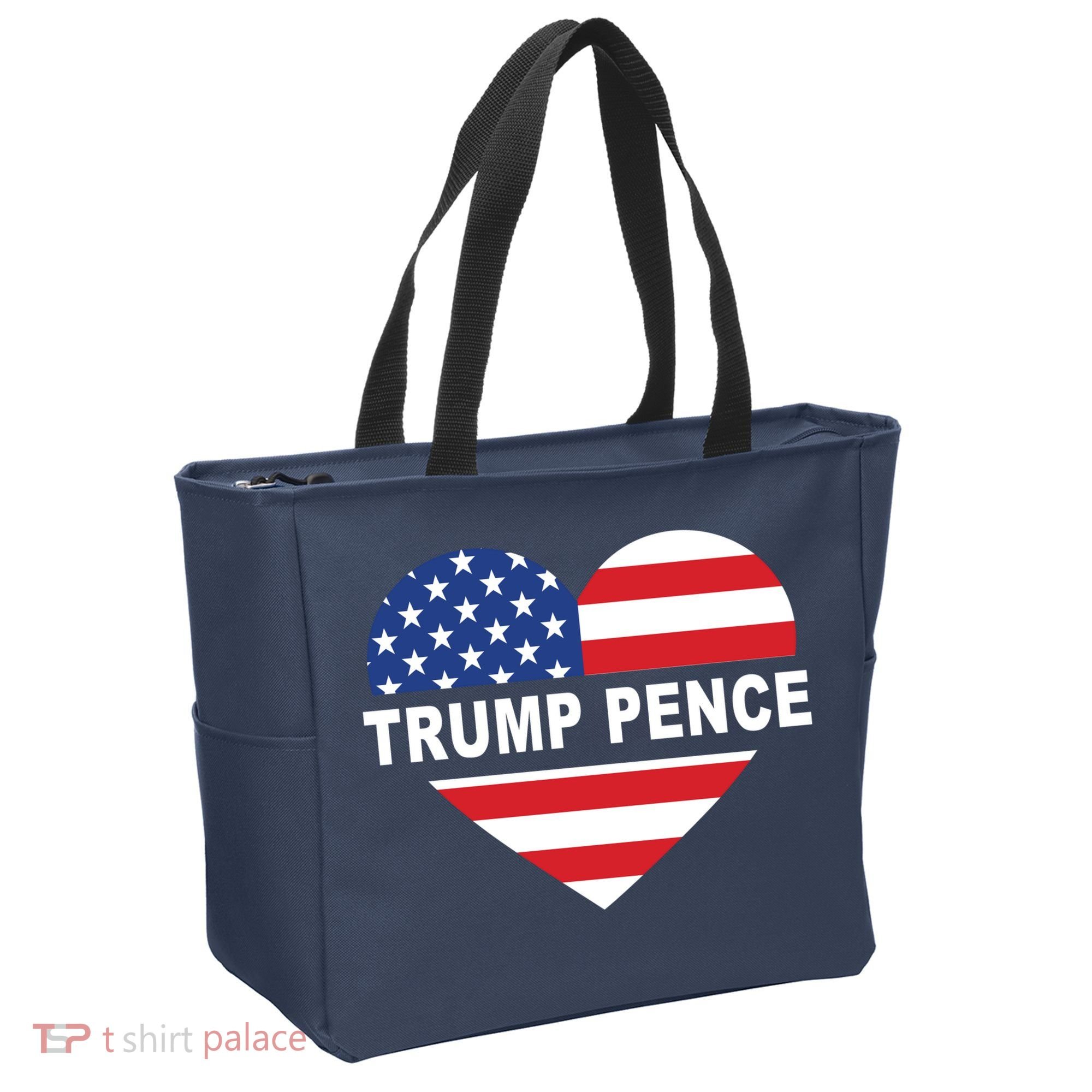 Love Trump Pence USA Heart Tote Bag