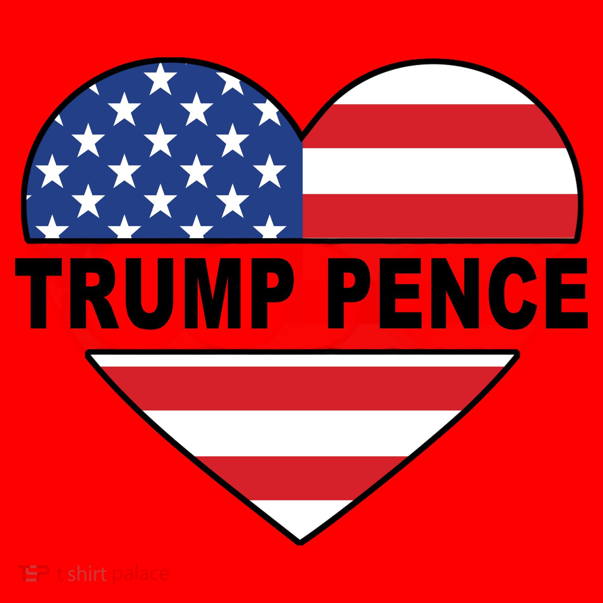 Love Trump Pence USA Heart Santa Hat