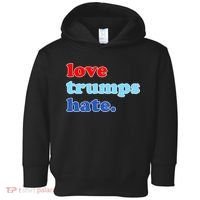 Love Trumps Hate. Anti-Trump Not My President Toddler Hoodie thumb 0