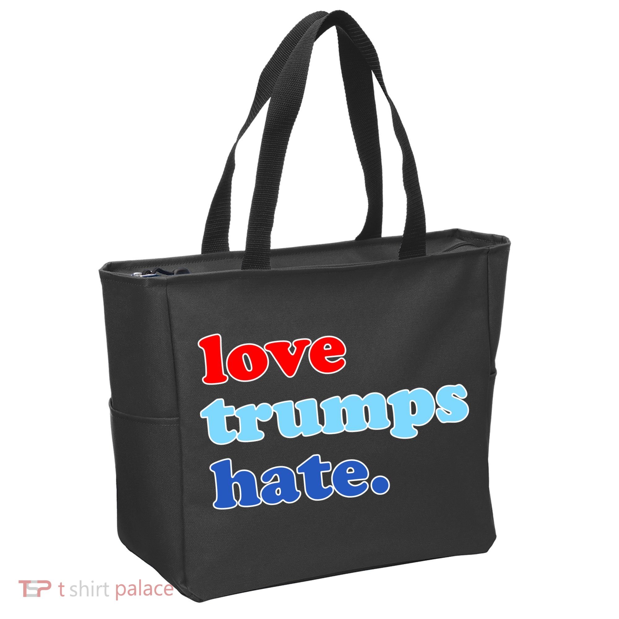 Love Trumps Hate. Anti-Trump Not My President Tote Bag
