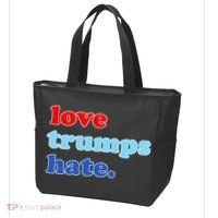 Love Trumps Hate. Anti-Trump Not My President Tote Bag thumb 3