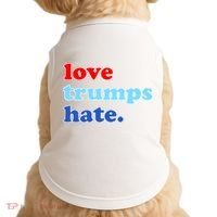 Love Trumps Hate. Anti-Trump Not My President Doggie Tank thumb 0