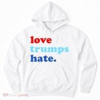 Love Trumps Hate. Anti-Trump Not My President Hoodie thumb 0