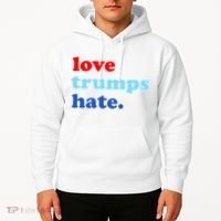 Love Trumps Hate. Anti-Trump Not My President Hoodie thumb 2