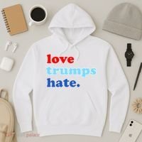 Love Trumps Hate. Anti-Trump Not My President Hoodie thumb 3