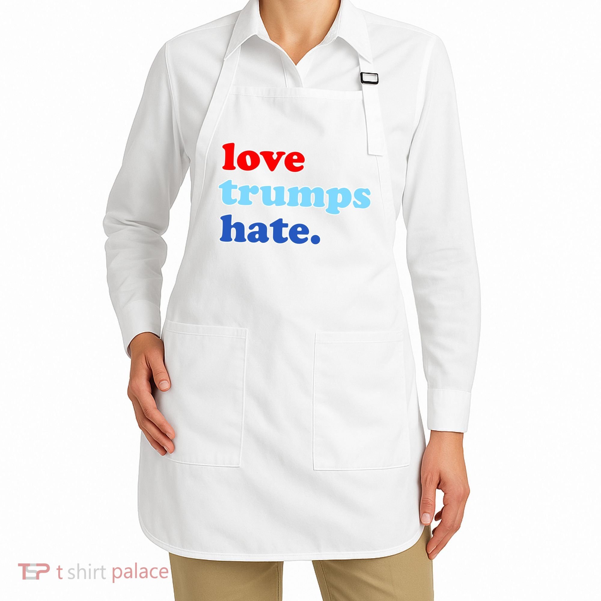Love Trumps Hate. Anti-Trump Not My President Apron