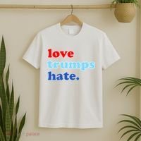 Love Trumps Hate. Anti-Trump Not My President T-Shirt thumb 2