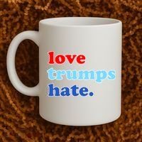 Love Trumps Hate. Anti-Trump Not My President Coffee Mug thumb 2