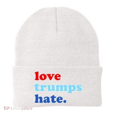 Love Trumps Hate. Anti-Trump Not My President Beanie