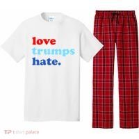 Love Trumps Hate. Anti-Trump Not My President Pajama Set thumb 0