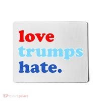 Love Trumps Hate. Anti-Trump Not My President Mousepad thumb 0
