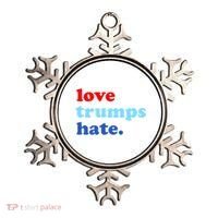 Love Trumps Hate. Anti-Trump Not My President Ornament thumb 0