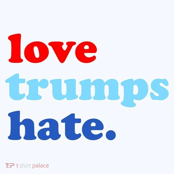Love Trumps Hate. Anti-Trump Not My President Ornament