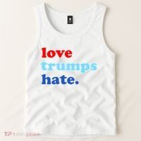Love Trumps Hate. Anti-Trump Not My President Tank Top thumb 2