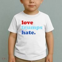 Love Trumps Hate. Anti-Trump Not My President Toddler T-Shirt thumb 2