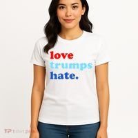 Love Trumps Hate. Anti-Trump Not My President Women's T-Shirt thumb 4