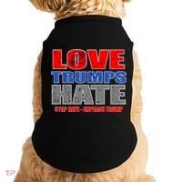 Love Trumps Hate Anti Trump Impeach Not My President Doggie Tank thumb 0