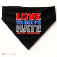 Love Trumps Hate Anti Trump Impeach Not My President USA-Made Doggie Bandana thumb 0