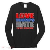 Love Trumps Hate Anti Trump Impeach Not My President Long Sleeve Shirt thumb 0
