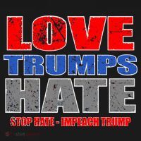 Love Trumps Hate Anti Trump Impeach Not My President Women's Hoodie thumb 2