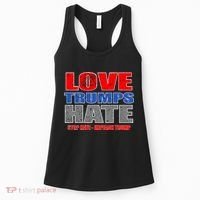 Love Trumps Hate Anti Trump Impeach Not My President Women's Tank Top thumb 0