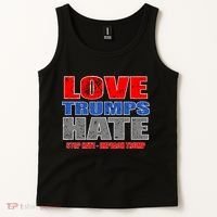 Love Trumps Hate Anti Trump Impeach Not My President Tank Top thumb 2