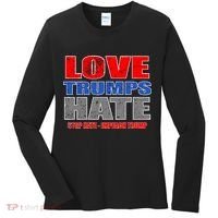 Love Trumps Hate Anti Trump Impeach Not My President Women's Long Sleeve Shirt thumb 0