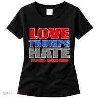 Love Trumps Hate Anti Trump Impeach Not My President Women's T-Shirt thumb 0