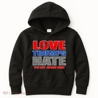 Love Trumps Hate Anti Trump Impeach Not My President Kids Hoodie thumb 0