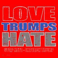 Love Trumps Hate Anti Trump Impeach Not My President Santa Hat thumb 1