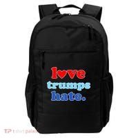 Love Trumps Hate Heart Anti Trump Not My President Backpack thumb 0