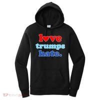 Love Trumps Hate Heart Anti Trump Not My President Women's Hoodie thumb 0