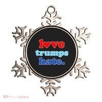 Love Trumps Hate Heart Anti Trump Not My President Ornament thumb 0