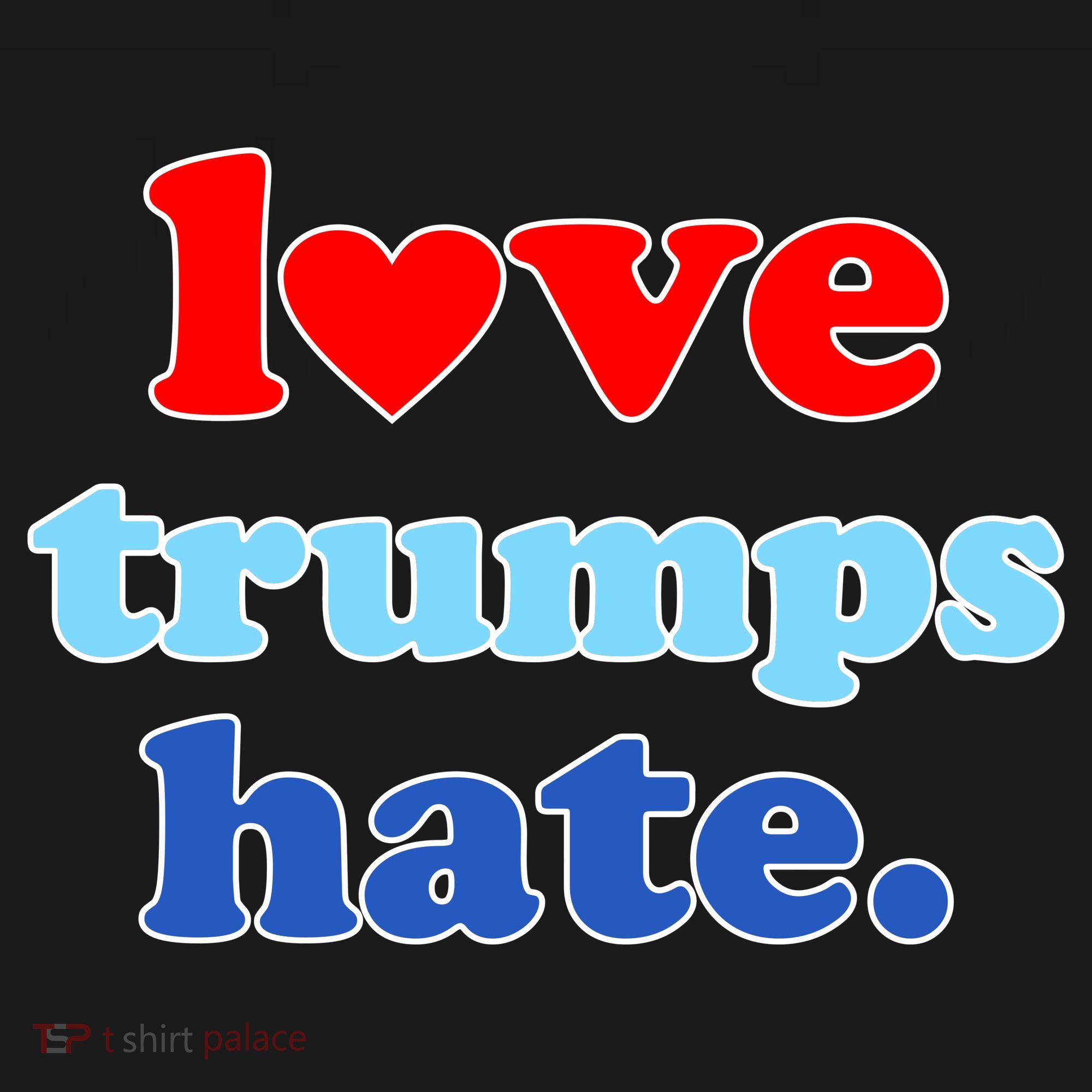 Love Trumps Hate Heart Anti Trump Not My President Women's Tank Top