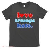 Love Trumps Hate Heart Anti Trump Not My President T-Shirt thumb 0