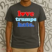 Love Trumps Hate Heart Anti Trump Not My President T-Shirt thumb 3