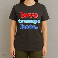 Love Trumps Hate Heart Anti Trump Not My President T-Shirt thumb 4