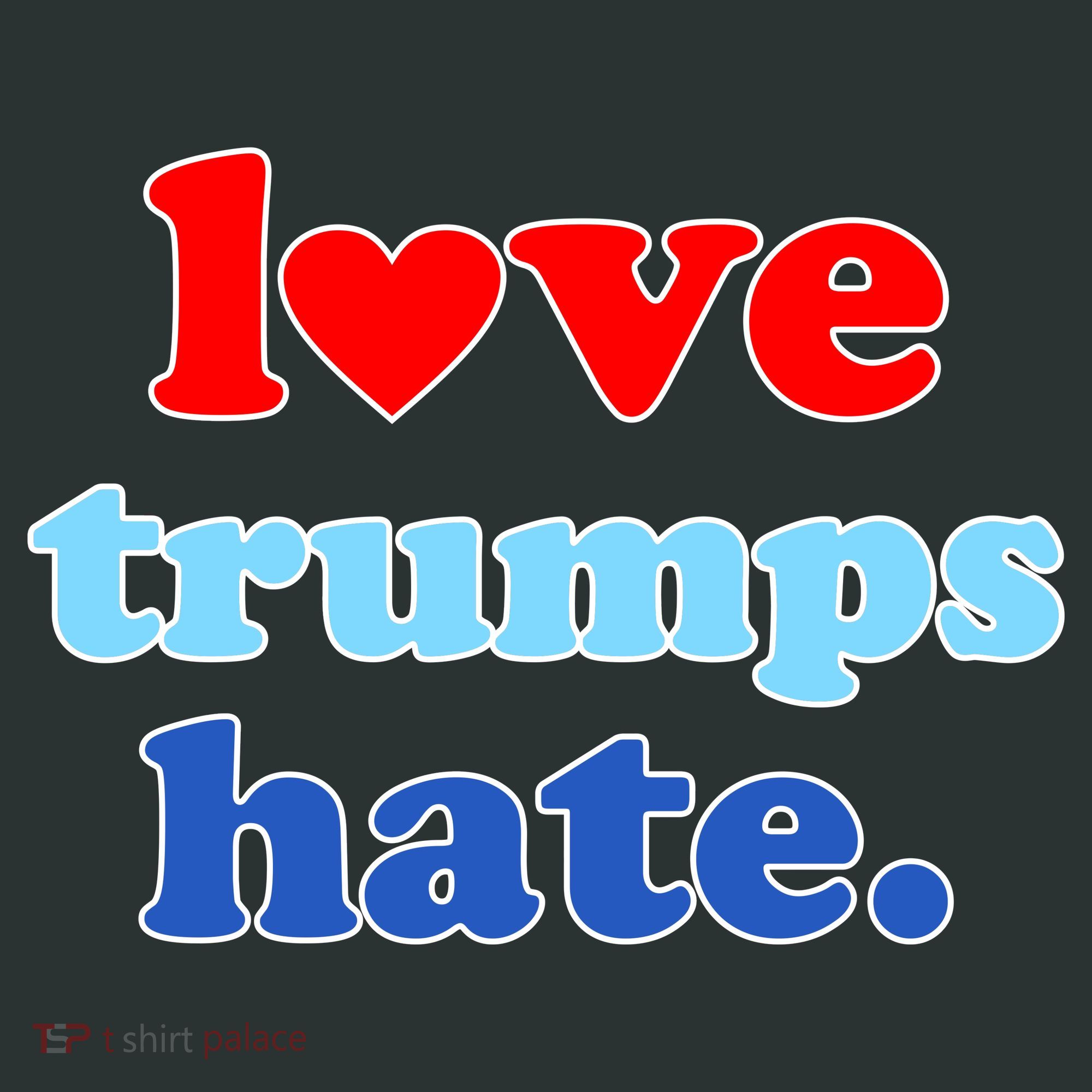 Love Trumps Hate Heart Anti Trump Not My President Button