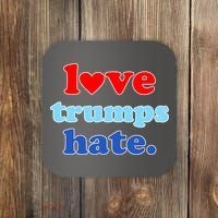Love Trumps Hate Heart Anti Trump Not My President Coaster thumb 0