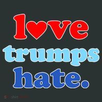 Love Trumps Hate Heart Anti Trump Not My President Baby Bodysuit thumb 2