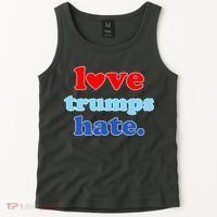 Love Trumps Hate Heart Anti Trump Not My President Tank Top thumb 2