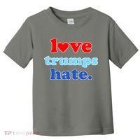 Love Trumps Hate Heart Anti Trump Not My President Toddler T-Shirt thumb 0