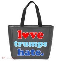 Love Trumps Hate Heart Anti Trump Not My President Tote Bag thumb 0