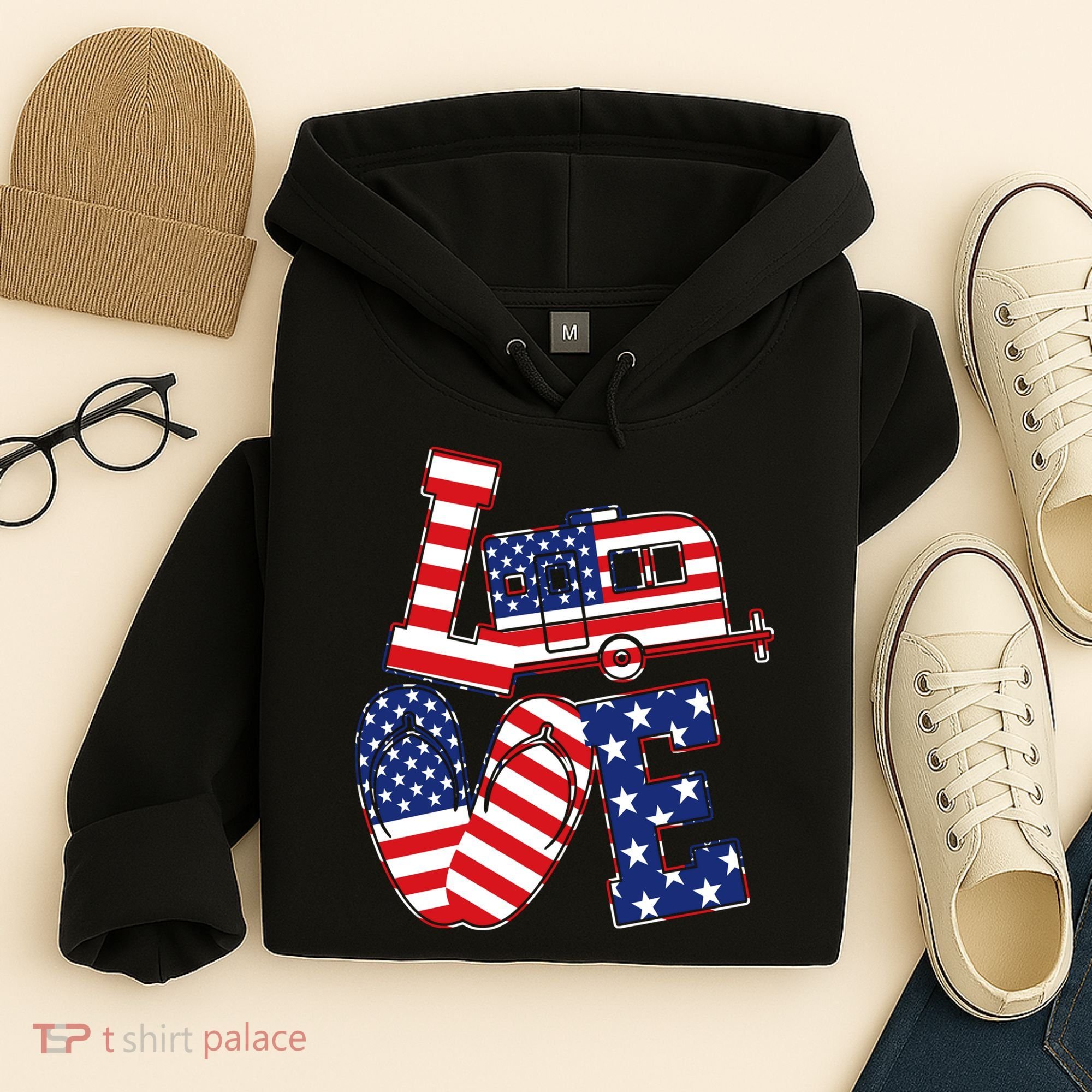Love USA Camping  Hoodie