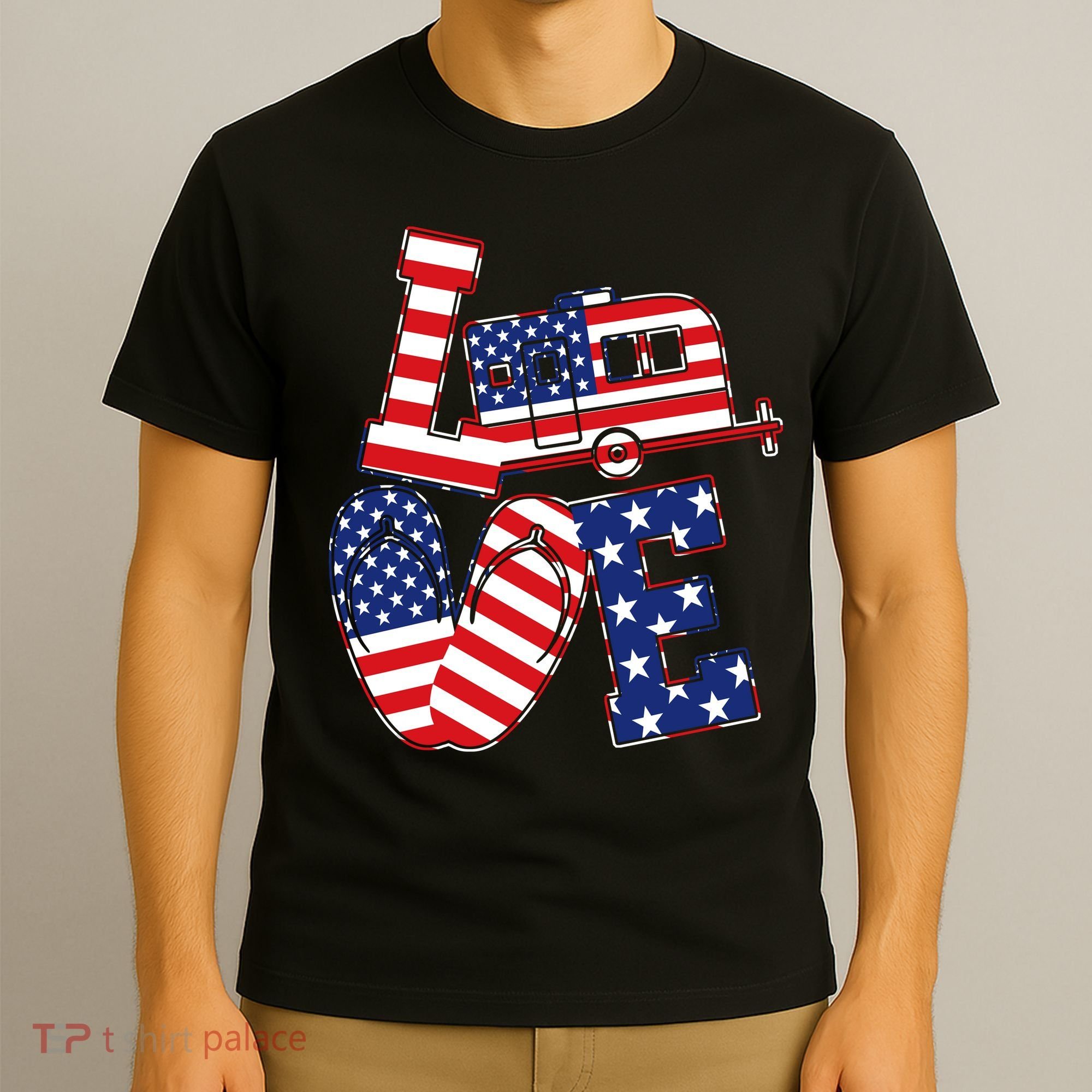 Love USA Camping  T-Shirt