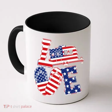 Love USA Camping  Coffee Mug