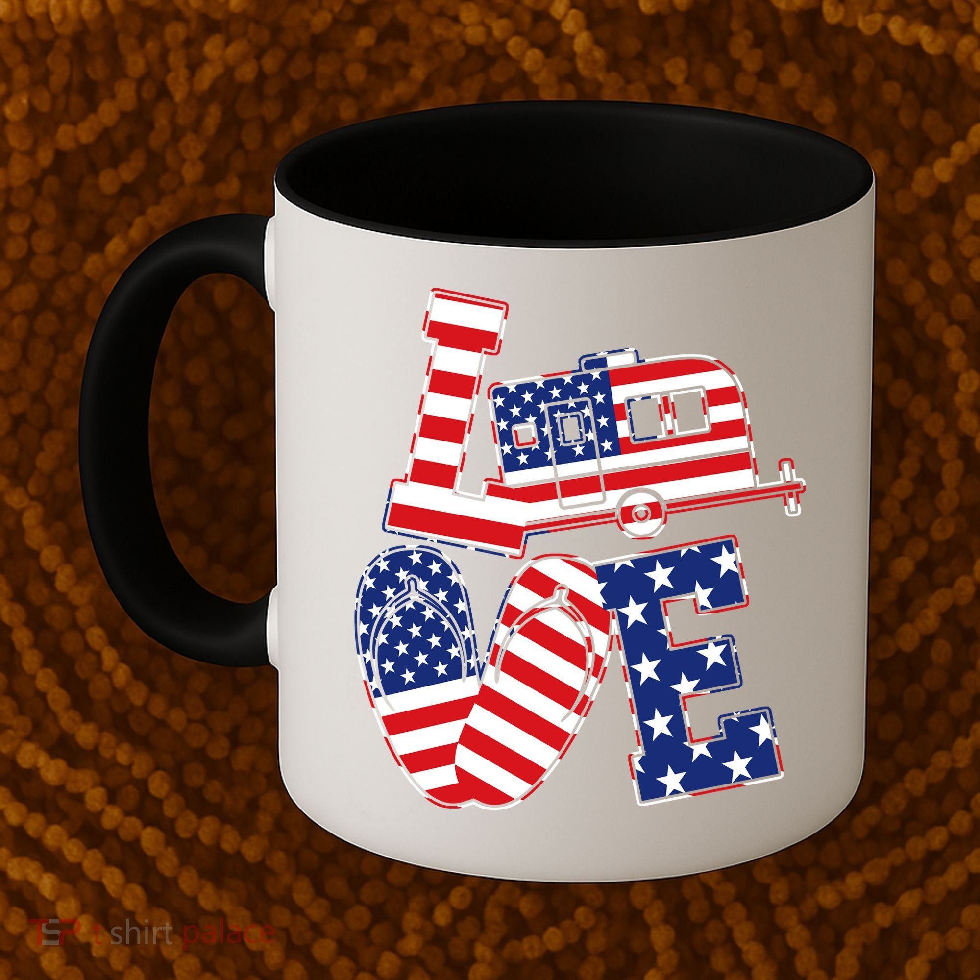 Love USA Camping  Coffee Mug