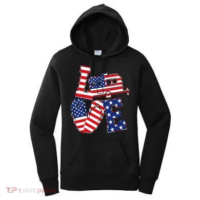 Love USA Camping  Women's Hoodie